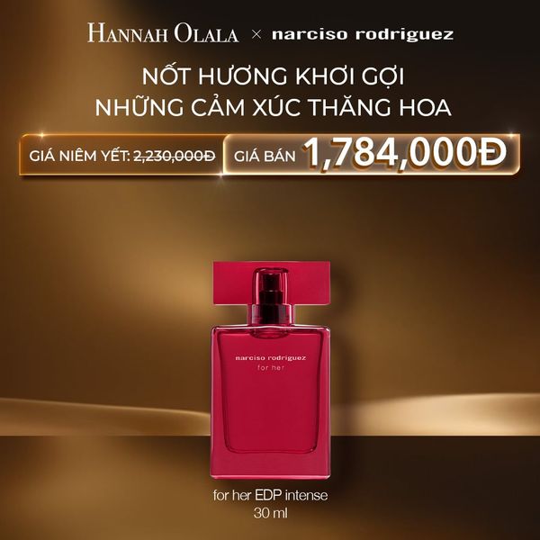  C94: DEAL 34: NƯỚC HOA NỮ NARCISO RODRIGUEZ FOR HER EAU DE PARFUM INTENSE 30ML 