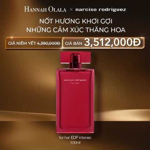  C96: DEAL 36: NƯỚC HOA NỮ NARCISO RODRIGUEZ FOR HER EAU DE PARFUM INTENSE 100ML 