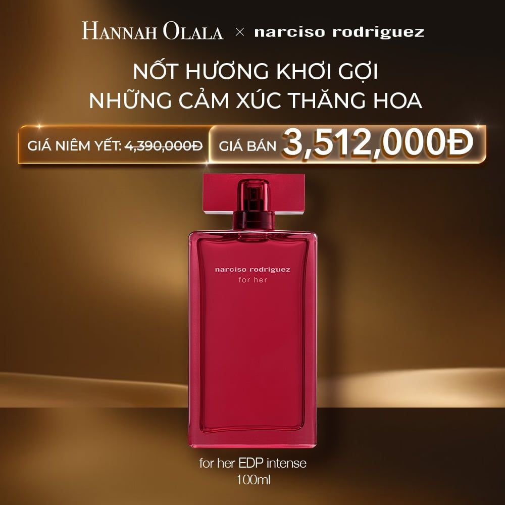  C96: DEAL 36: NƯỚC HOA NỮ NARCISO RODRIGUEZ FOR HER EAU DE PARFUM INTENSE 100ML 