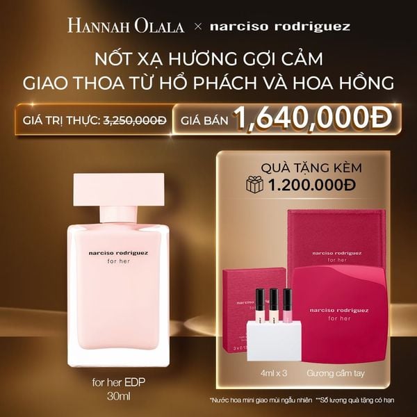  C70: DEAL 1: NƯỚC HOA NỮ NARCISO RODRIGUEZ FOR HER EAU DE PARFUM 30ML 