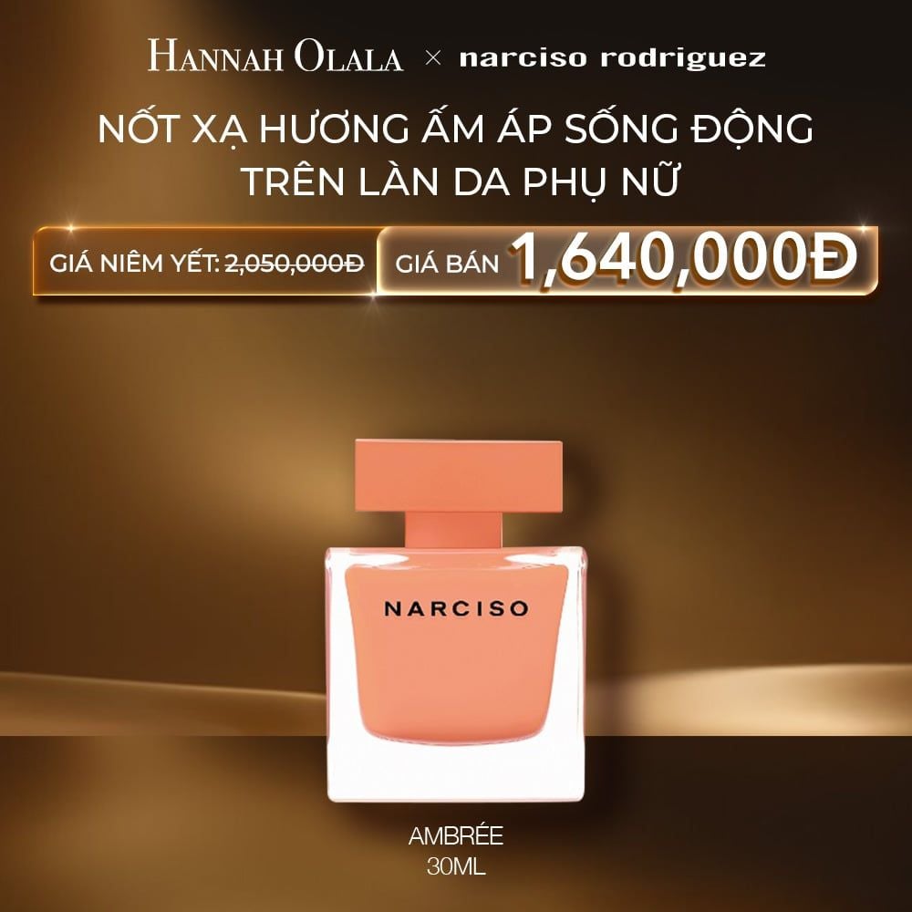  C88: DEAL 29: NƯỚC HOA NỮ NARCISO RODRIGUEZ NARCISO EAU DE PARFUM AMBRÉE 30ML 