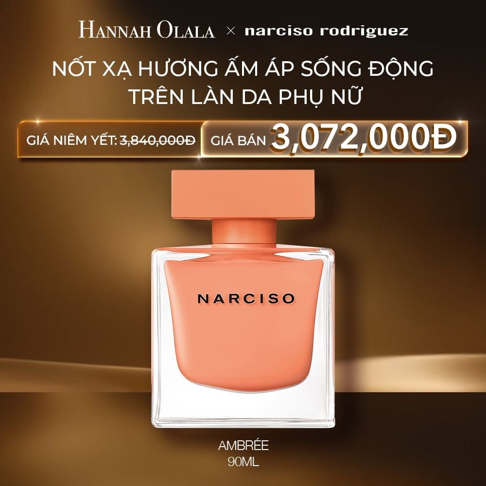  C90: DEAL 30: NƯỚC HOA NỮ NARCISO RODRIGUEZ NARCISO EAU DE PARFUM AMBRÉE 90ML 