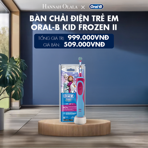  H107_DEAL 3: BÀN CHẢI ĐIỆN TRẺ EM ORAL-B VITALITY CHO TRẺ TỪ 3 TUỔI TRỞ LÊN VỚI LÔNG CHẢI NHỎ MỀM MỊN 