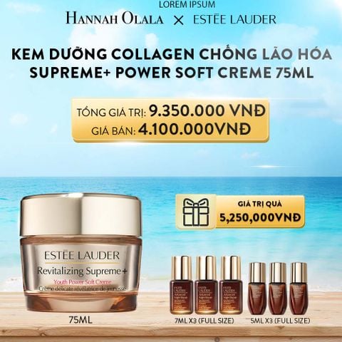  DEAL 5: KEM DƯỠNG COLLAGEN CHỐNG LÃO HÓA DƯỠNG ẨM ESTEE LAUDER REVITALIZING SUPREME+ YOUTH POWER SOFT CREME MOISTURIZER - MOISTURIZER 75ML 