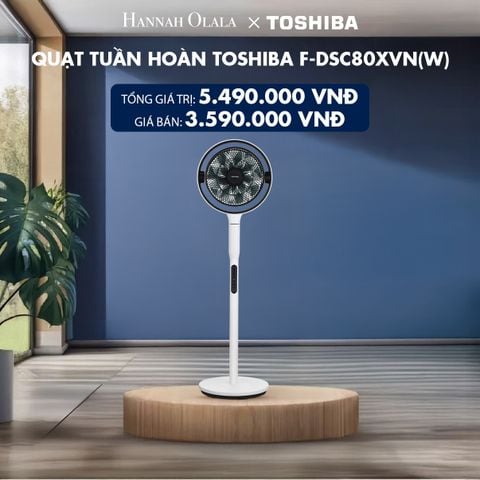  H160_DEAL 2: QUẠT TUẦN HOÀN TOSHIBA F-DSC80XVN(W) 