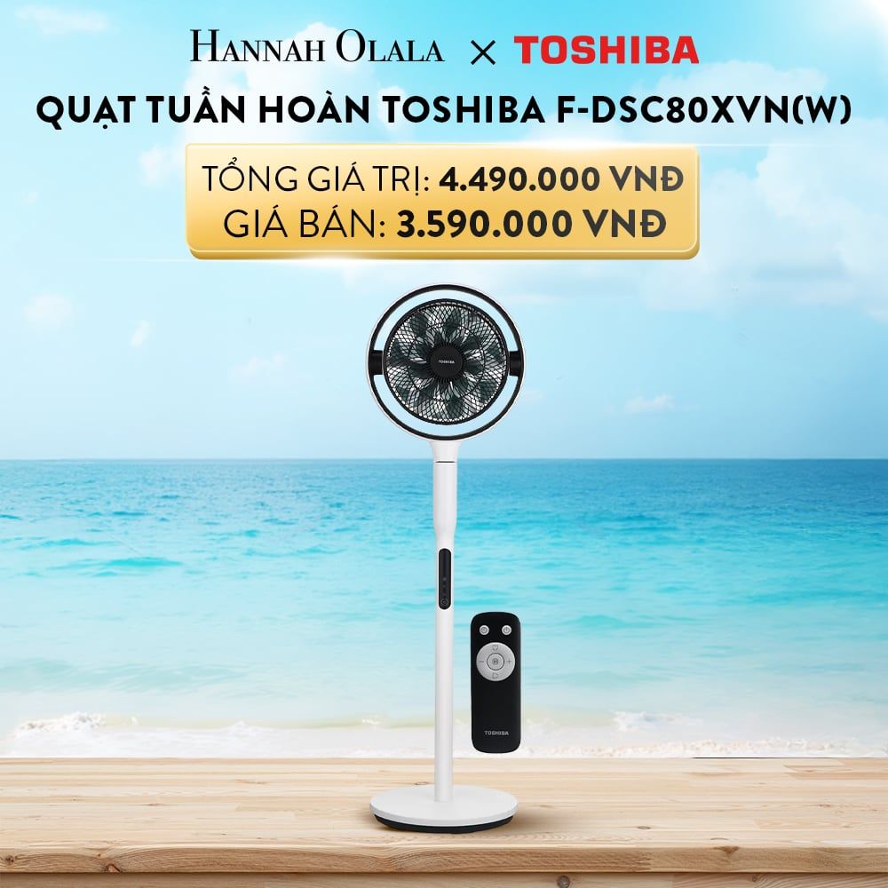  A861_DEAL 21: QUẠT TUẦN HOÀN TOSHIBA F-DSC80XVN(W) 