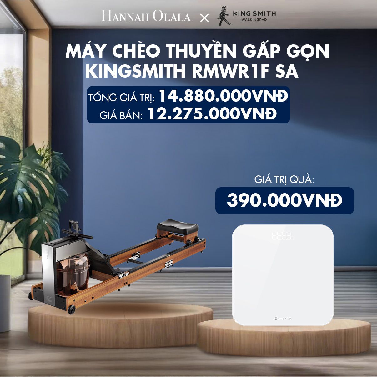  H54_DEAL 5: MÁY CHÈO THUYỀN GẤP GỌN KINGSMITH RMWR1F SA 