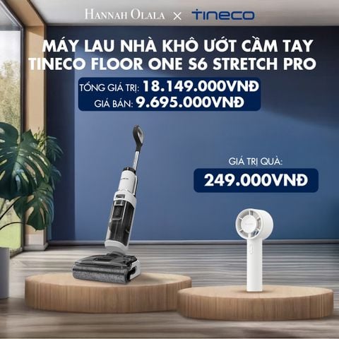  H158_DEAL 4: MÁY LAU NHÀ KHÔ ƯỚT CẦM TAY TINECO FLOOR ONE S6 STRETCH PRO 
