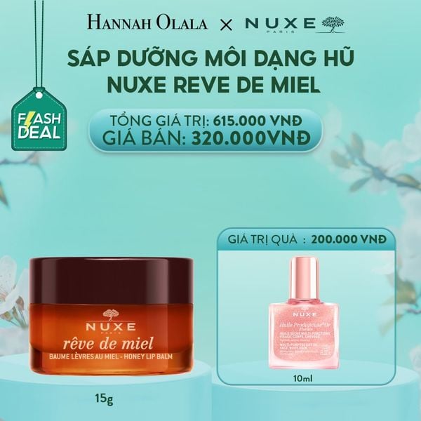  E1335: [FLASH DEAL] SÁP DƯỠNG MÔI NUXE LIP BALM 15G (MẬT ONG/ HOA HỒNG) 