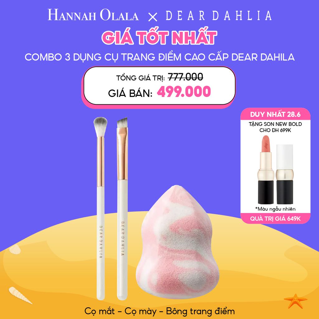  DEAL 4: [DUY NHẤT 28.6] COMBO DỤNG CỤ TRANG ĐIỂM DEAR DAHLIA 