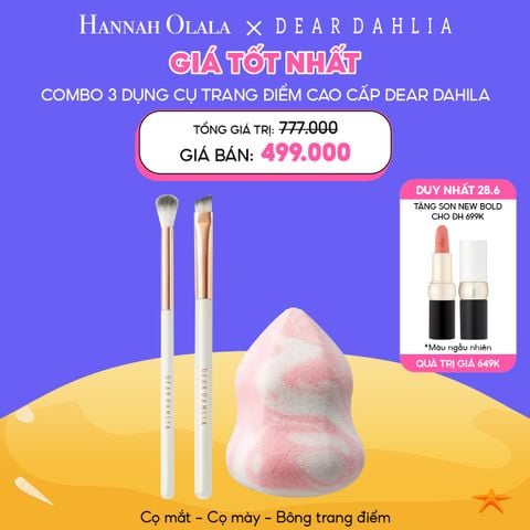  C57_DEAL 4: [DUY NHẤT 28.6] COMBO DỤNG CỤ TRANG ĐIỂM DEAR DAHLIA 