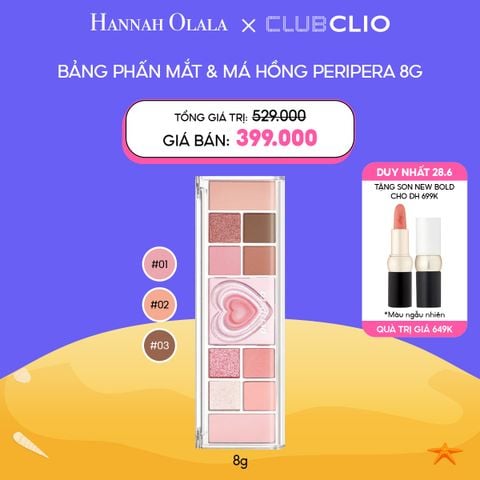  C73_DEAL 2: [DUY NHẤT 28.6] BẢNG PHẤN MẮT & MÁ HỒNG PERIPERA ALL TAKE MOOD LIKE PALETTE 8G 