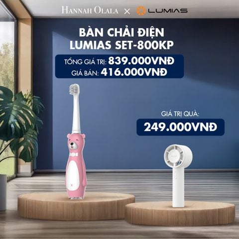  H81_DEAL 20: BÀN CHẢI ĐIỆN CHO TRẺ EM 6-12 TUỔI LUMIAS MÀU XANH/ MÀU HỒNG 