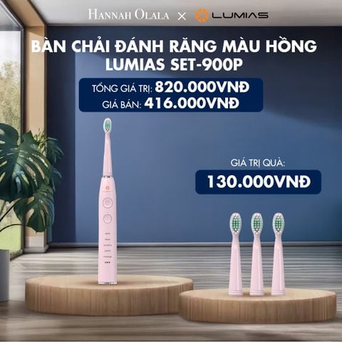  H77_DEAL 18: BÀN CHẢI ĐÁNH RĂNG MÀU HỒNG LUMIAS SET-900P 