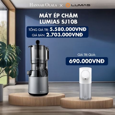  H69_DEAL 12: MÁY ÉP CHẬM ĐEN KẾT HỢP XÁM LUMIAS SJ10B 