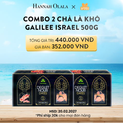  A825_DEAL 4: COMBO 2 CHÀ LÀ KHÔ NGUYÊN CÀNH GALILEE ISRAEL 500G 