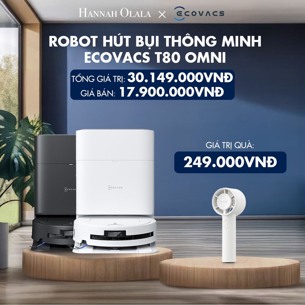  H37_DEAL 4: ROBOT HÚT BỤI THÔNG MINH ECOVACS T80 OMNI 