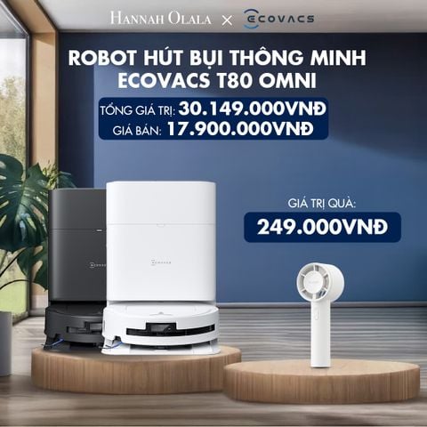  H37_DEAL 4: ROBOT HÚT BỤI THÔNG MINH ECOVACS T80 OMNI 
