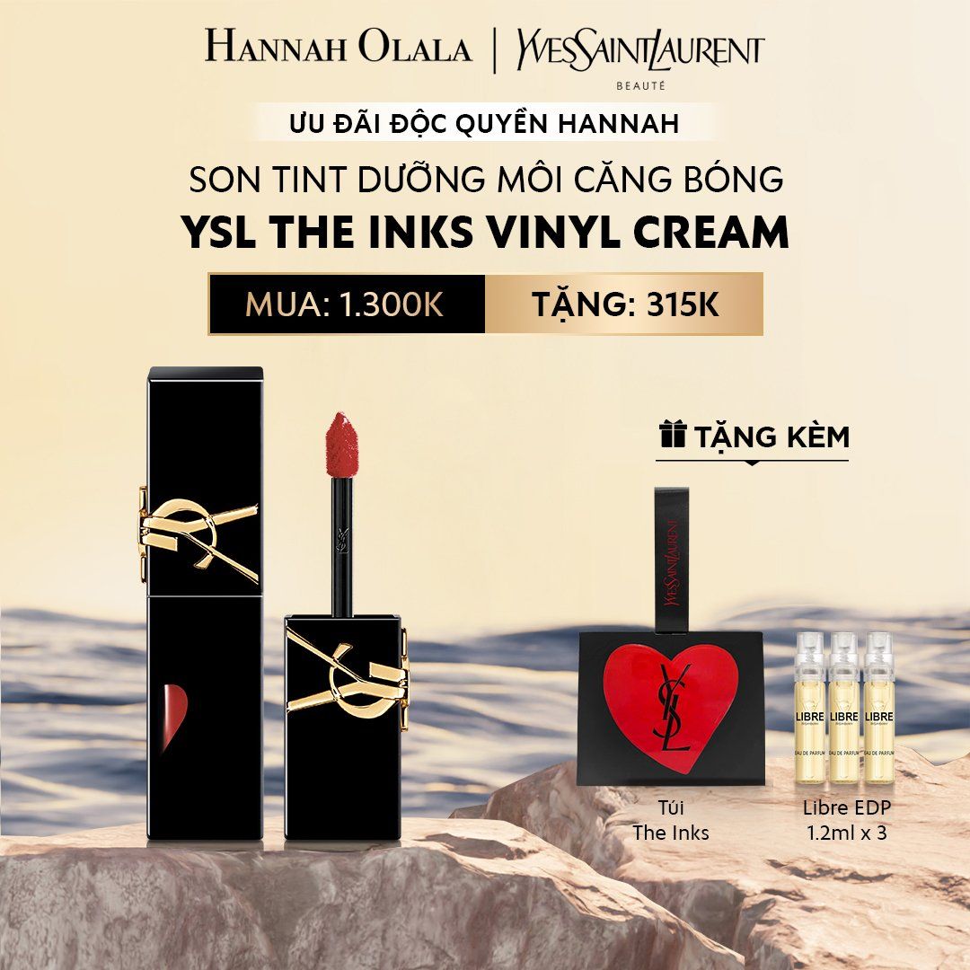  A669_DEAL 10: SON TINT DƯỠNG MÔI CĂNG BÓNG YSL THE INKS VINYL CREAM 