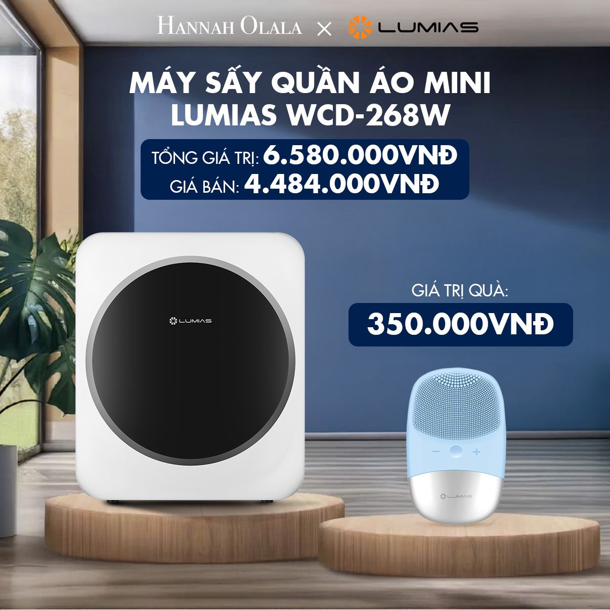  H97_DEAL 4: MÁY SẤY QUẦN ÁO MINI LUMIAS WCD-268W 