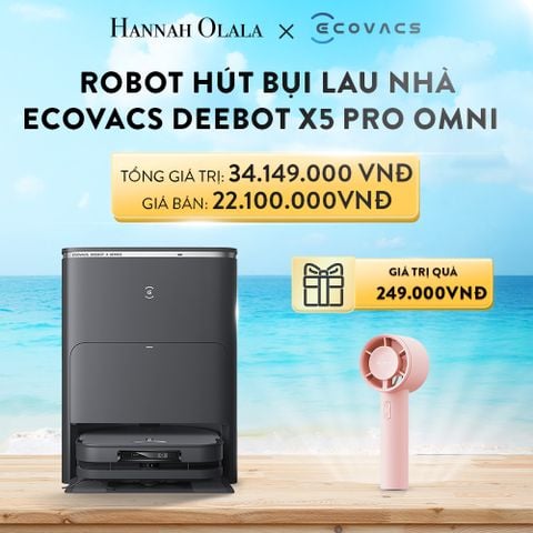  A828_DEAL 1: ROBOT HÚT BỤI LAU NHÀ ECOVACS DEEBOT X5 PRO OMNI 