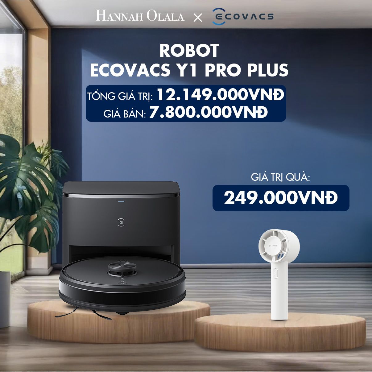  H43_DEAL 8: ROBOT ECOVACS Y1 PRO PLUS 