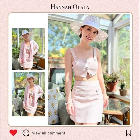  A1147_OH - VÁY HOẶC ÁO CROPTOP CÔNG SỞ MÀU HỒNG PASTEL 