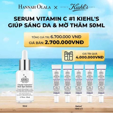  A710_DEAL 27: FLASH DEAL - DƯỠNG CHẤT (SERUM) MỜ THÂM MỤN & SÁNG DA KIEHL'S CLEARLY CORRECTIVE™ DARK SPOT SOLUTION 50ML 
