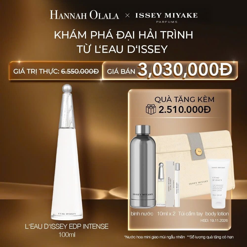  C69: DEAL 21: NƯỚC HOA ISSEY MIYAKE L'EAU D'ISSEY EDPI 100 ML 