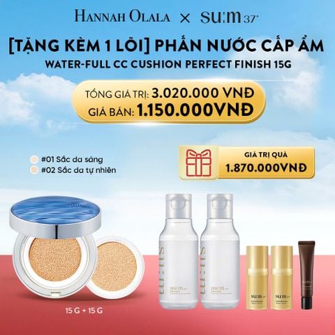  A36_DEAL 29: [TẶNG KÈM 1 LÕI] PHẤN NƯỚC CẤP ẨM SU:M37 WATER-FULL CC CUSHION PERFECT FINISH 15G 