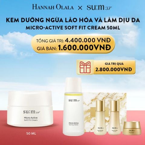  A44_DEAL 35: KEM DƯỠNG NGỪA LÃO HÓA VÀ LÀM DỊU DA SU:M37 MICRO-ACTIVE SOFT FIT CREAM 50ML 
