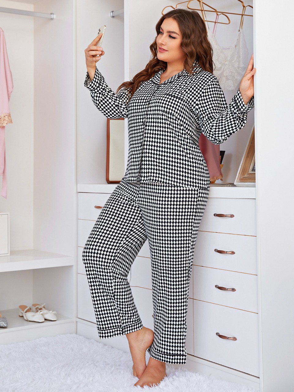 Hm463 [ Đồ Bộ Cho Người Béo] Bộ Pijama Caro Xanh Đen Size Đến 130Kg – Công  Ty Tnhh Thời Trang Himistore