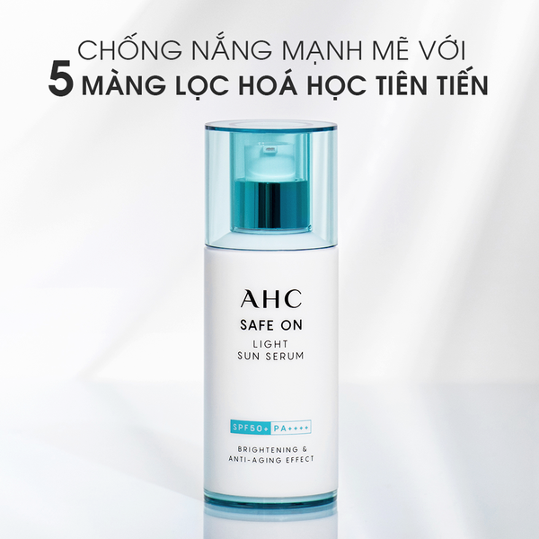 Tinh Chất Chống Nắng Hỗ Trợ Dưỡng Sáng AHC Safe On Light Sun Serum 40 ml