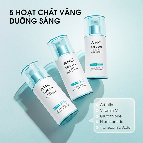 Tinh Chất Chống Nắng Hỗ Trợ Dưỡng Sáng AHC Safe On Light Sun Serum 40 ml