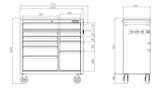  Tủ dụng cụ CSPS 104cm - 10 hộc kéo có mặt ván 