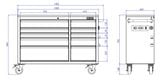  Tủ dụng cụ CSPS 132cm - 10 hộc kéo 