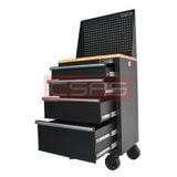  Tủ dụng cụ CSPS 61cm - 04 hộc kéo màu đen/đỏ 
