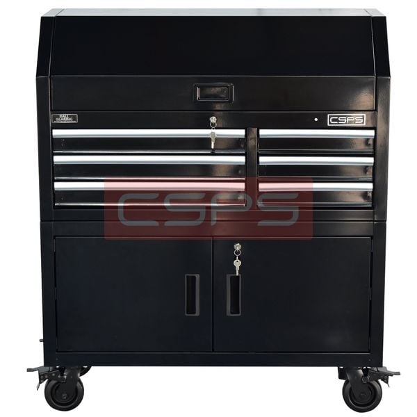  Tủ dụng cụ CSPS 104cm - 06 hộc kéo màu đen có bánh xe 
