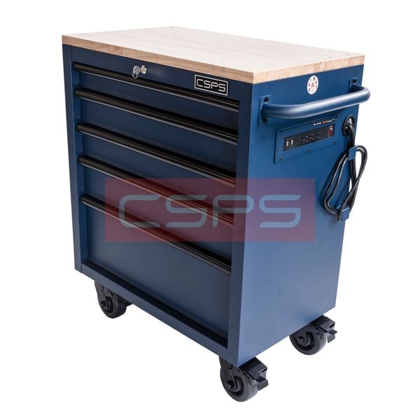  Tủ dụng cụ CSPS 76cm - 05 hộc kéo không nâng hạ màu đen/ xanh 