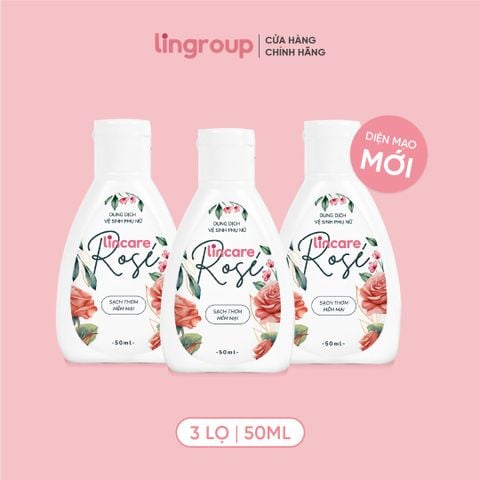 Combo 3 Dung dịch vệ sinh phụ nữ & CNS Lincare Rose 50ml