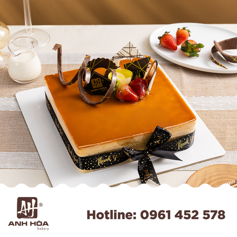 CARAMEL COCONUT CAKE MOUSSE vuông