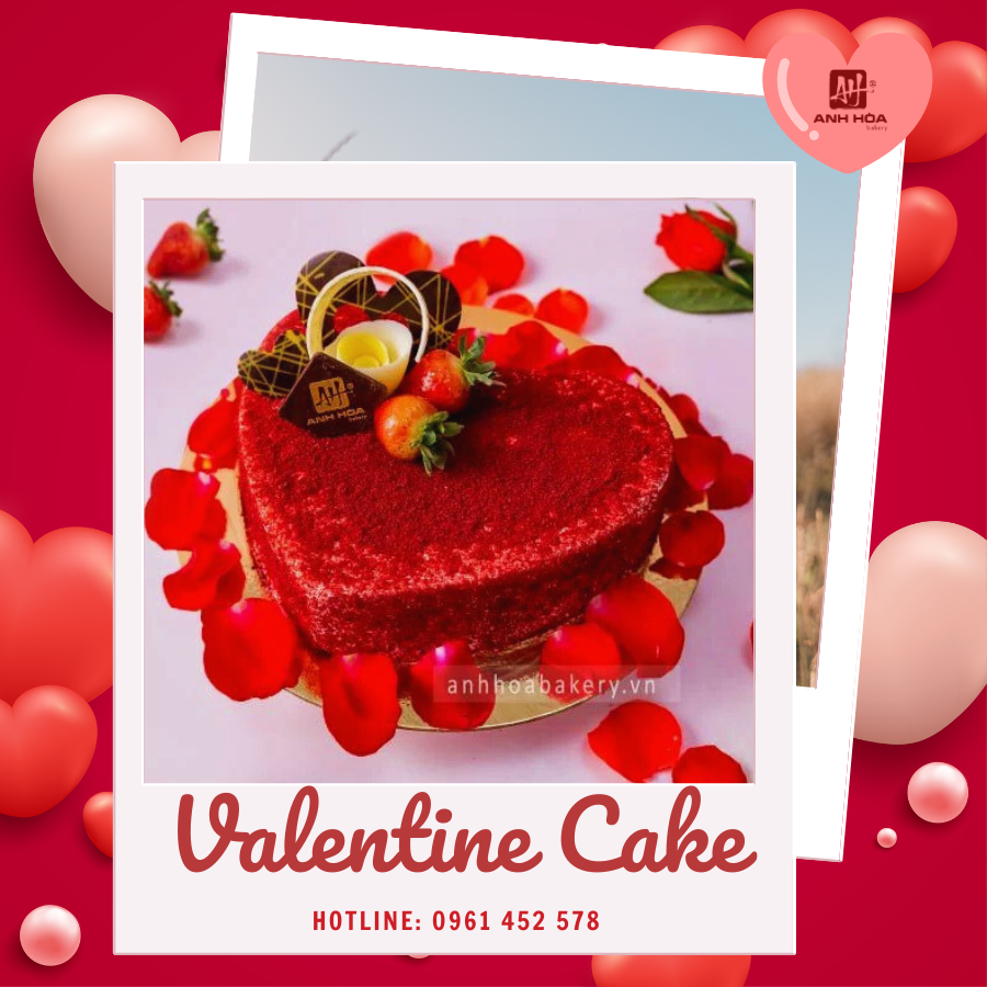 RED VELVET HEART CAKE
