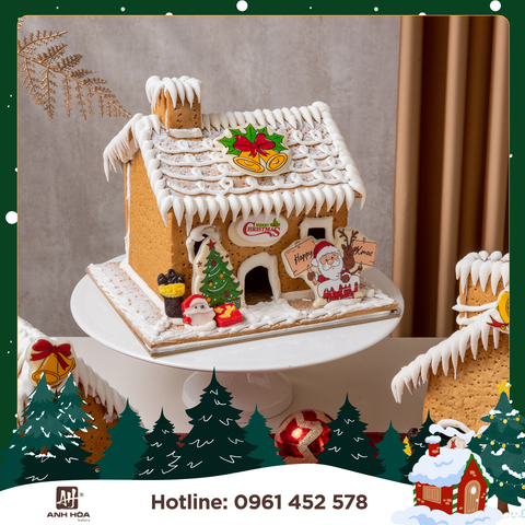 NHÀ GỪNG NOEL - Gingerbread House (Vừa)