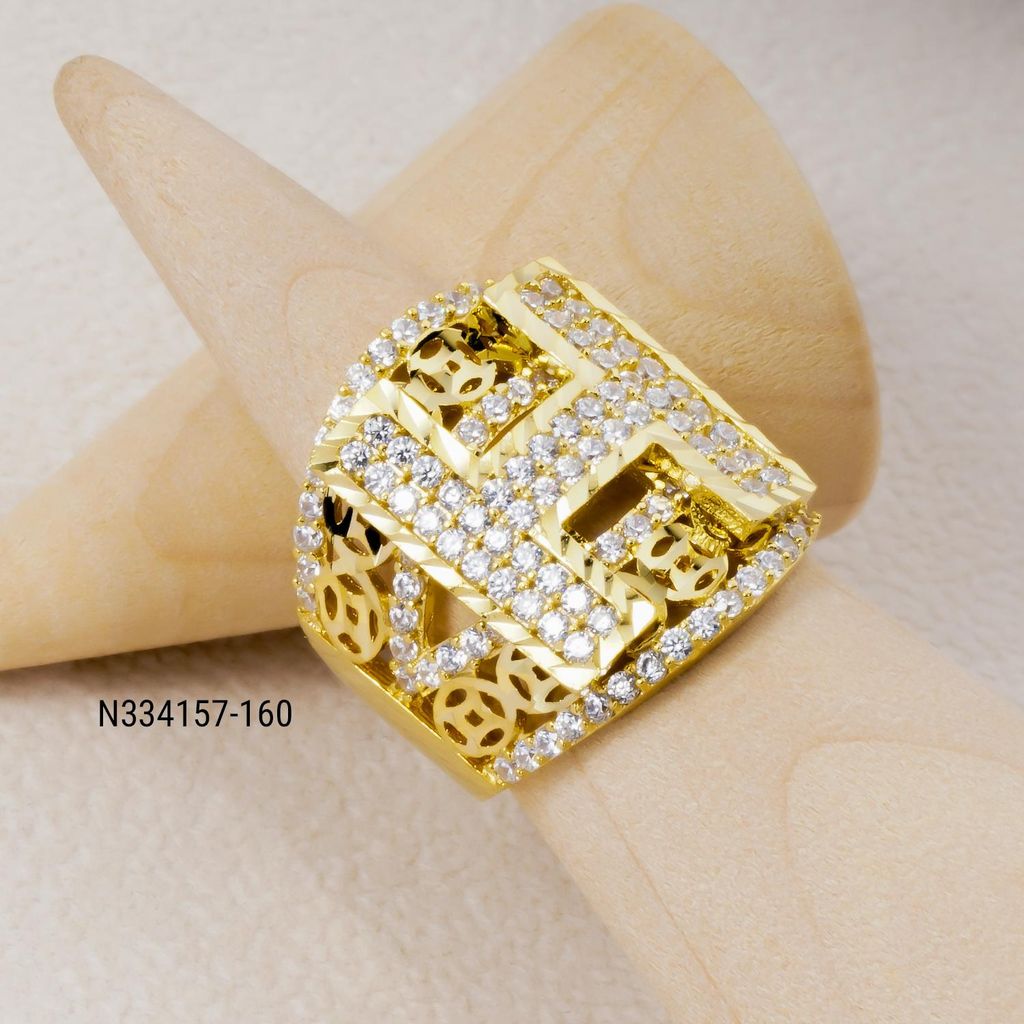 Nhẫn nữ chữ H mạ vàng 18K N334157-160