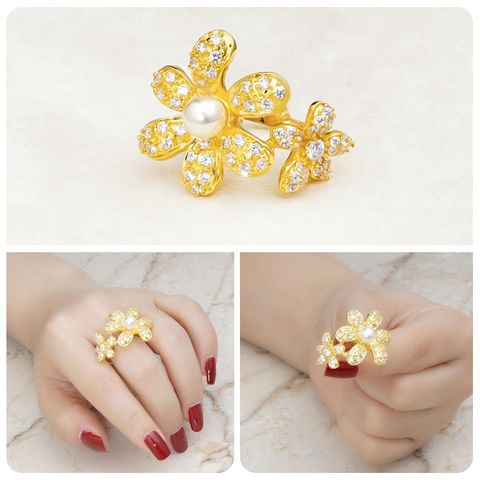 Nhẫn nữ UHA mạ vàng 18K N162