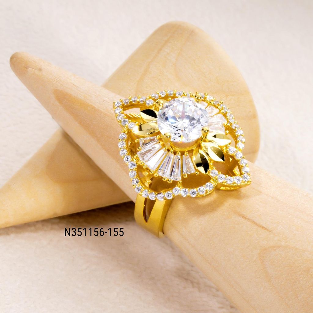 Nhẫn nữ UHA mạ vàng 18K N351156-155