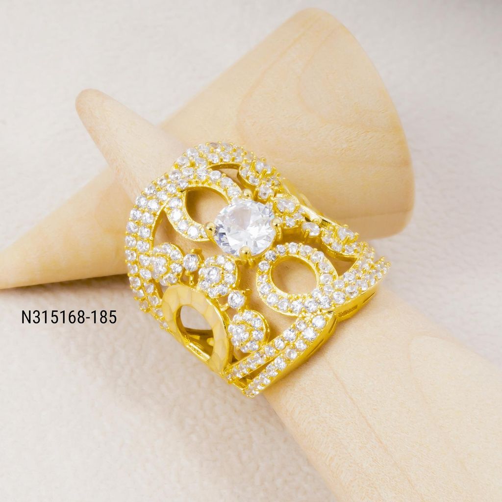 Nhẫn nữ UHA mạ vàng 18K N315168-185