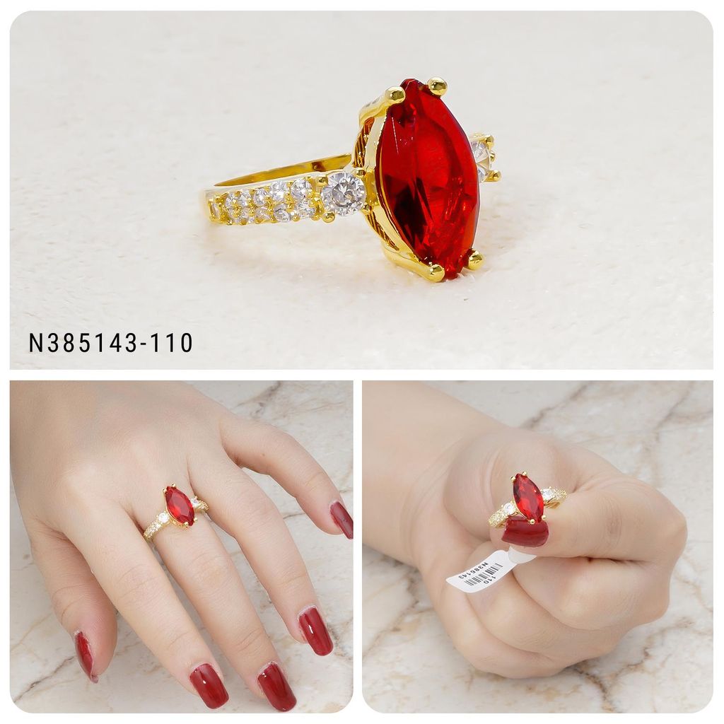 Nhẫn nữ UHA mạ vàng 18K N385143-110