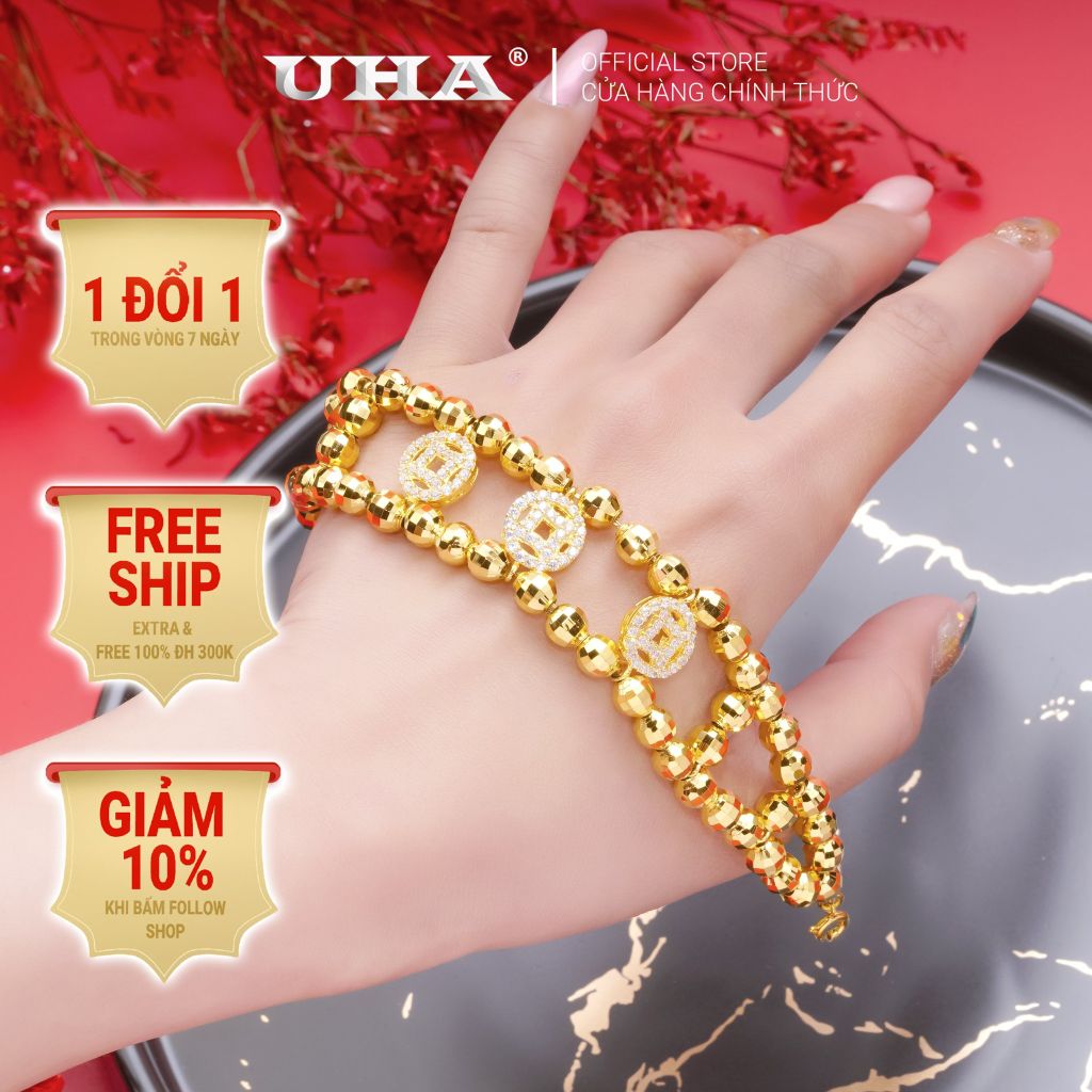 Lắc Tay Nữ Mạ Vàng 18k Sang Trọng UHA L4142135A-420