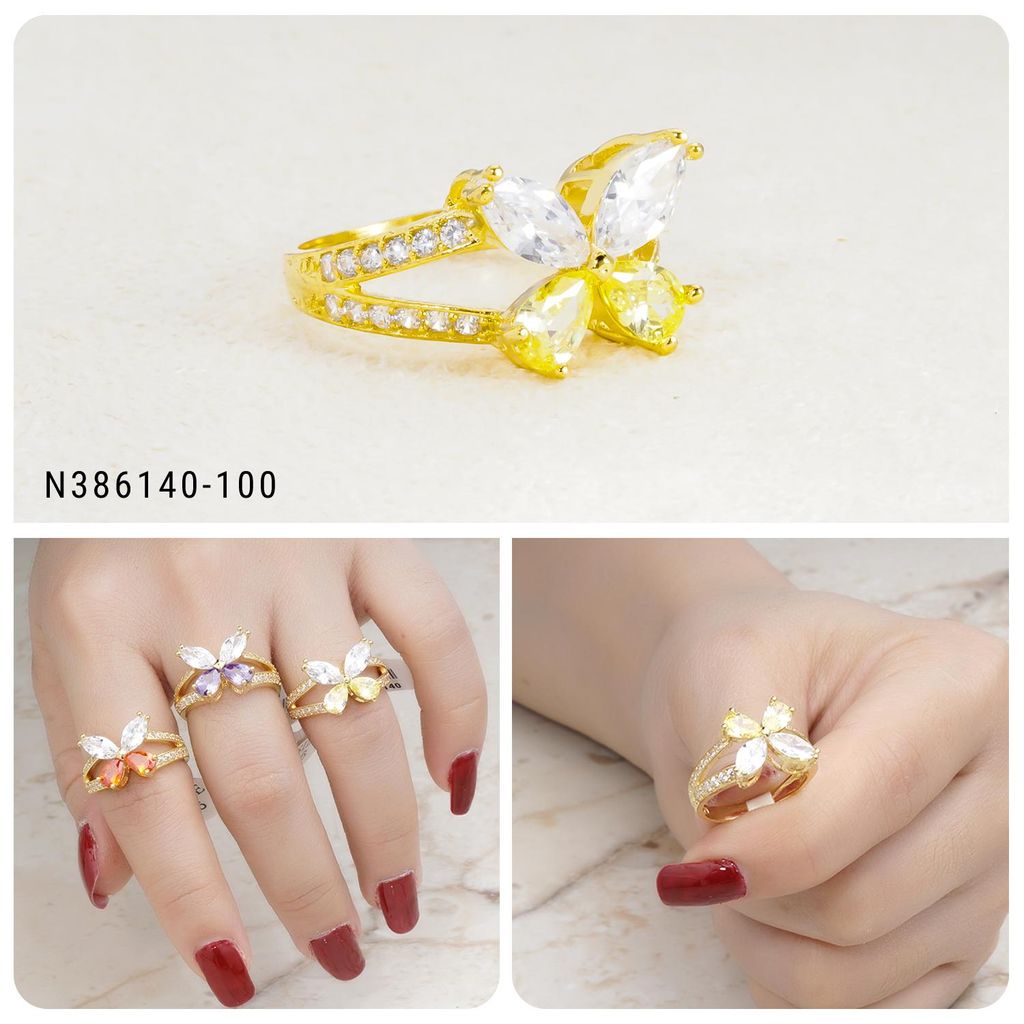 Nhẫn con bướm nữ UHA mạ vàng 18K N386140-100